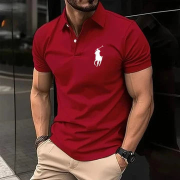 DEEP RED BIG PONY POLO