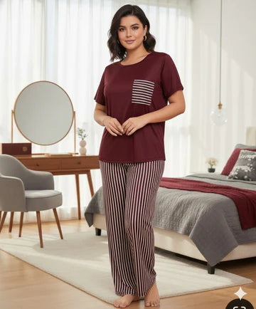 WHITE AND MAROON LINNING COMFORT WEAR SUIT