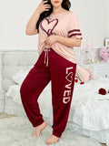 Maroon heart loved stylish comfort wear