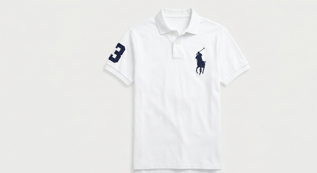 WHITE POLO WITH LOGO