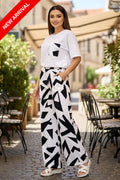 WHITE PRINTED COMFORTWEAR SUIT