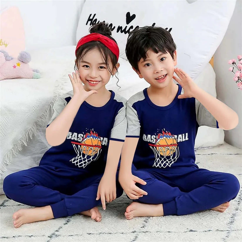 Kids Basketball Print Pajama Set